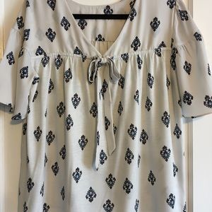 Loft PXL blouse cream/multi colored